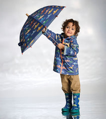 Hatley Boys Trucks Zip-Up Rain Jacket