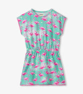 Hatley Girls Whimsical Flamingos Cinched Waist Dress