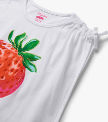 Hatley Girls Strawberry Cinched Shoulder Top