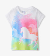 Hatley Girls Running Horses Graphic Tee