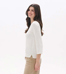 Hatley 3/4 Sleeve Knit Top - White