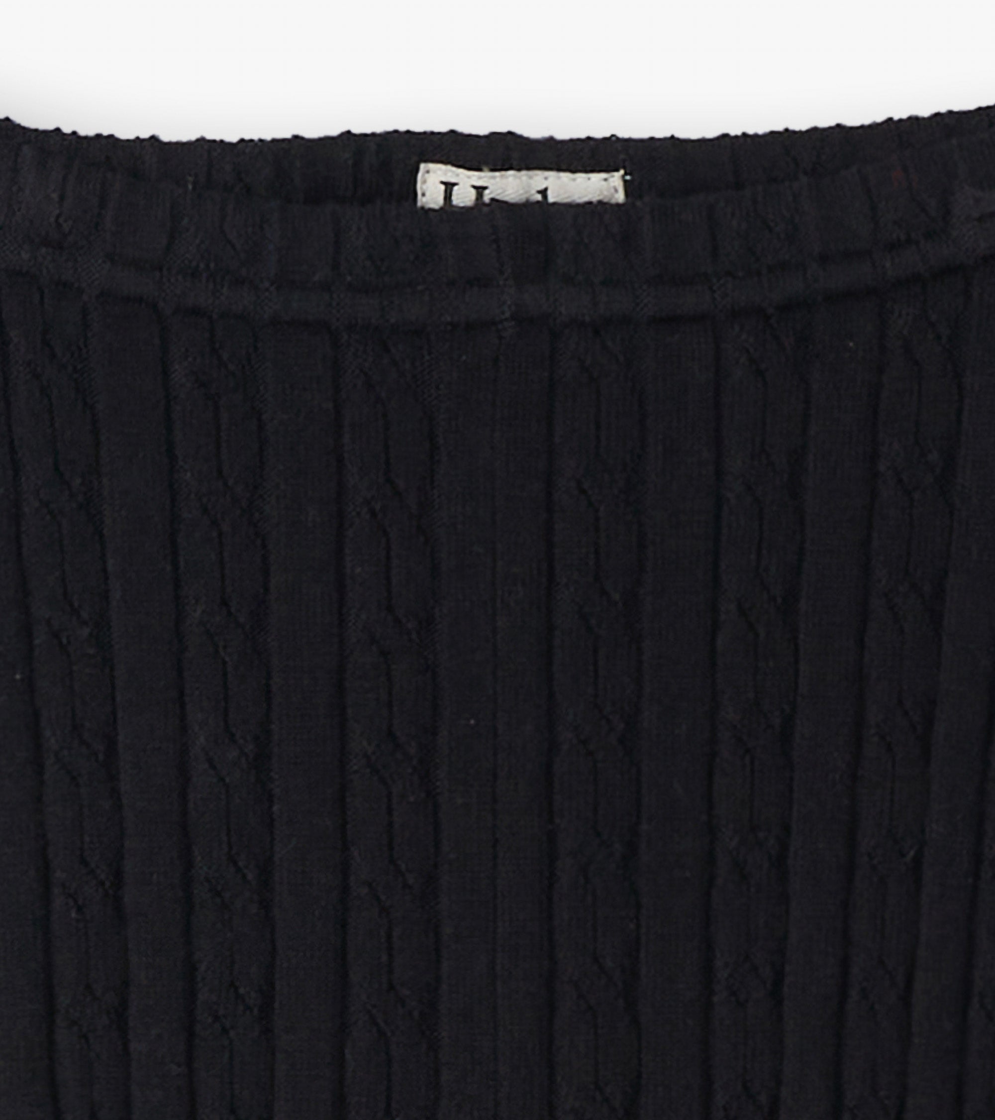 Hatley Girls Black Cable Knit Leggings