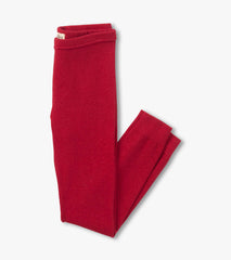 Hatley Girls Red Shimmer Knit Leggings