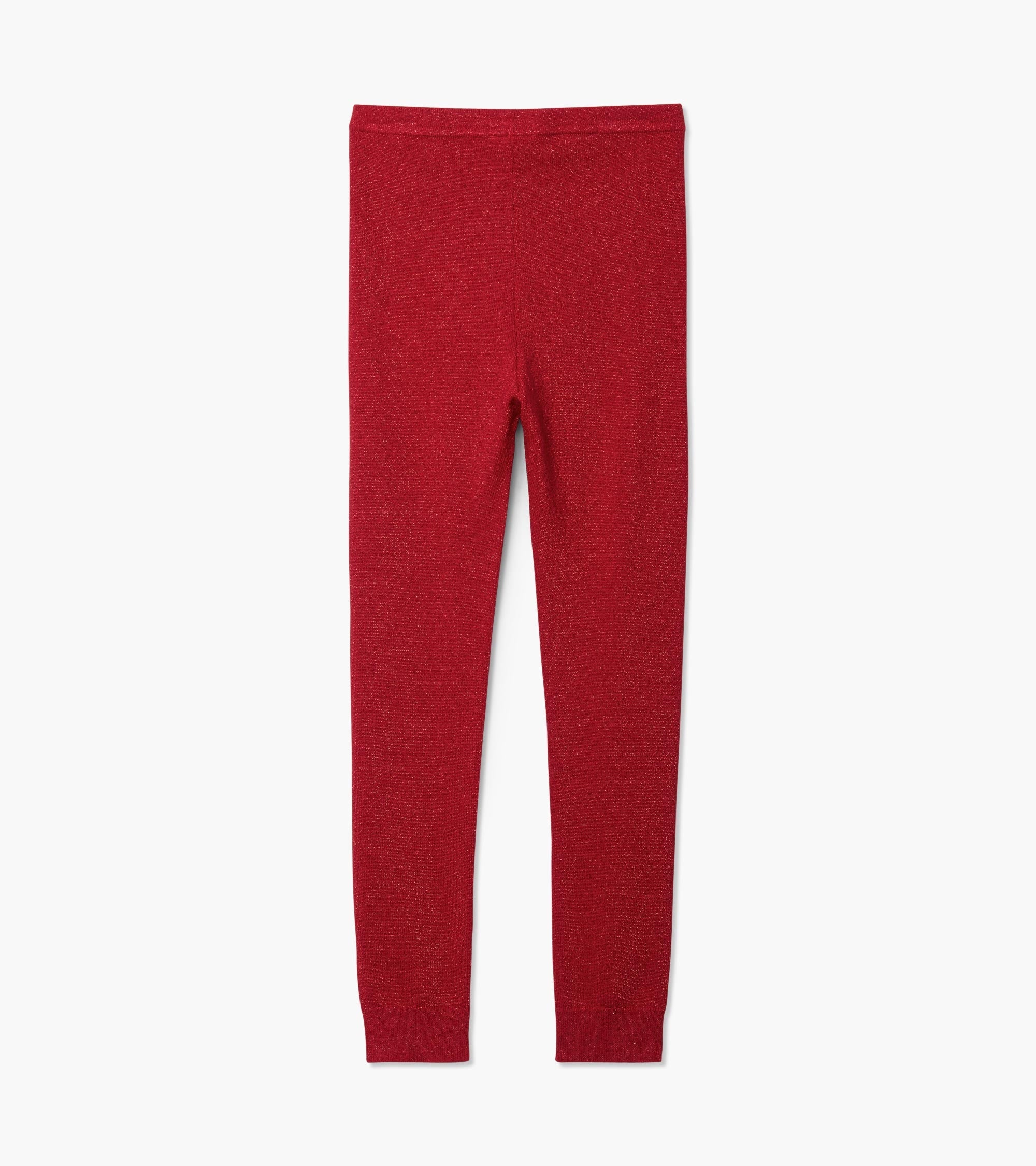 Hatley Girls Red Shimmer Knit Leggings