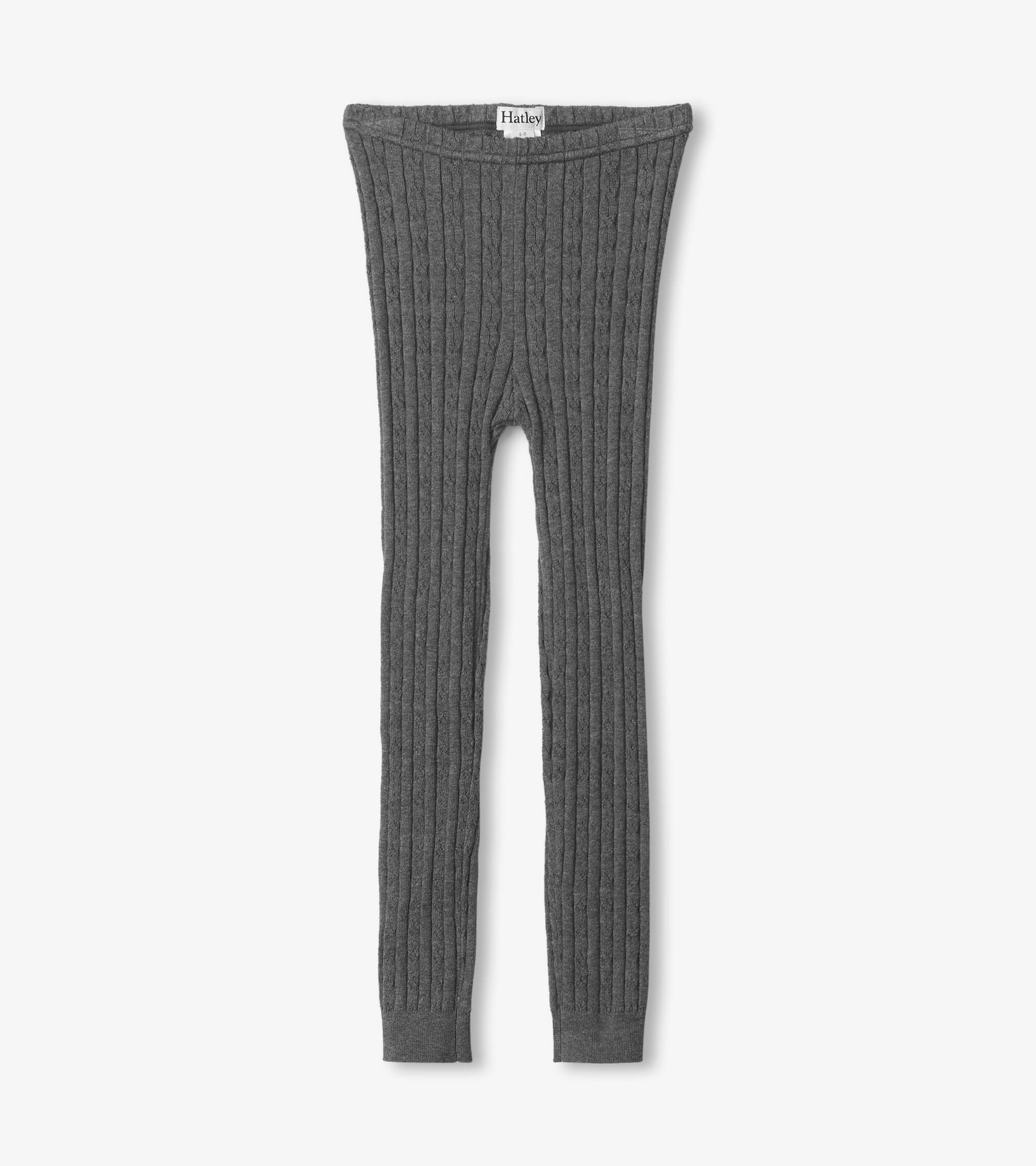 Hatley Girls Charcoal Cable Knit Tights