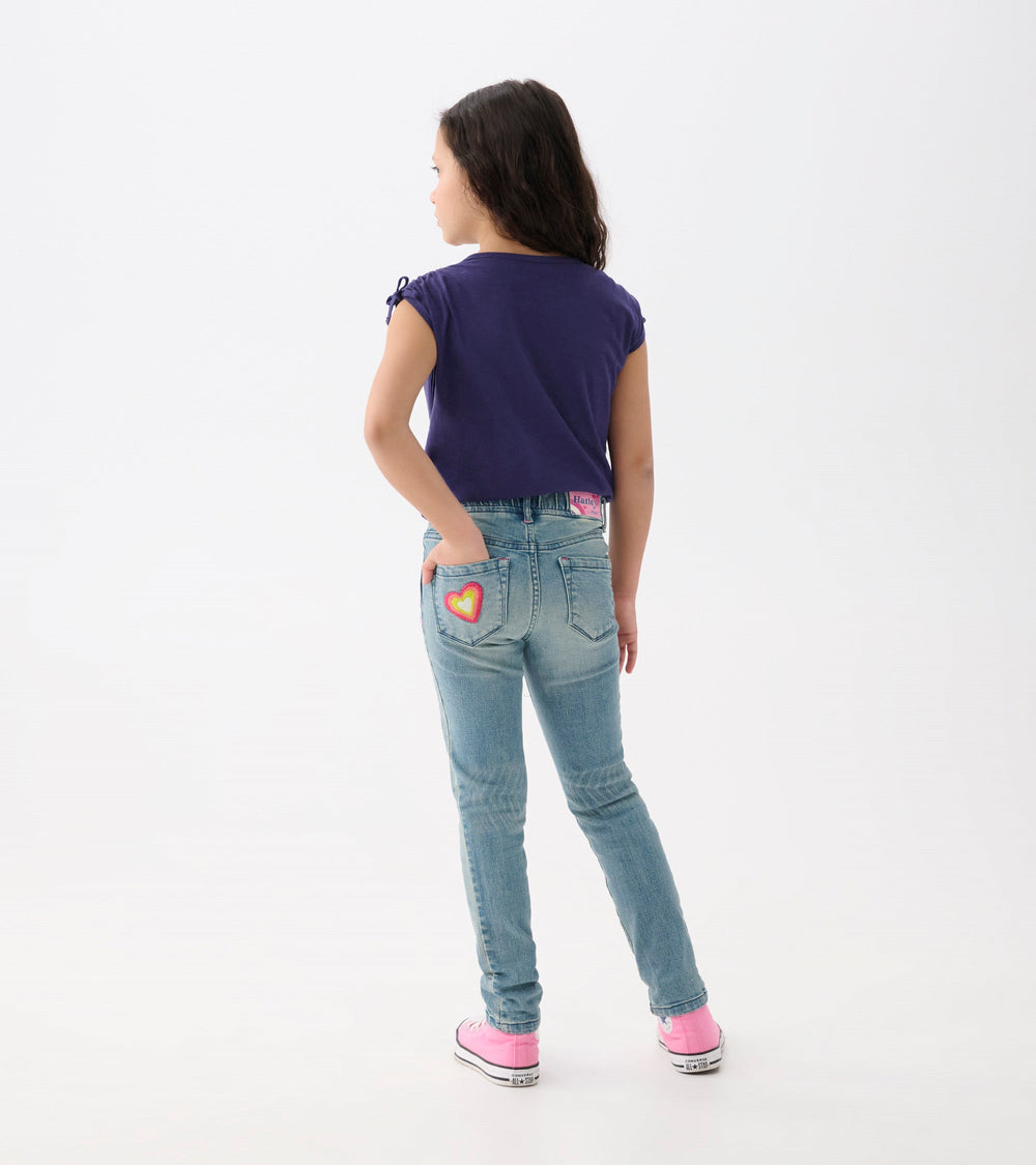 Hatley Girls Pretty Patches Stretch Jeans