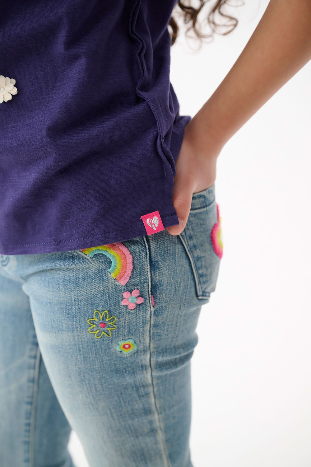 Hatley Girls Pretty Patches Stretch Jeans