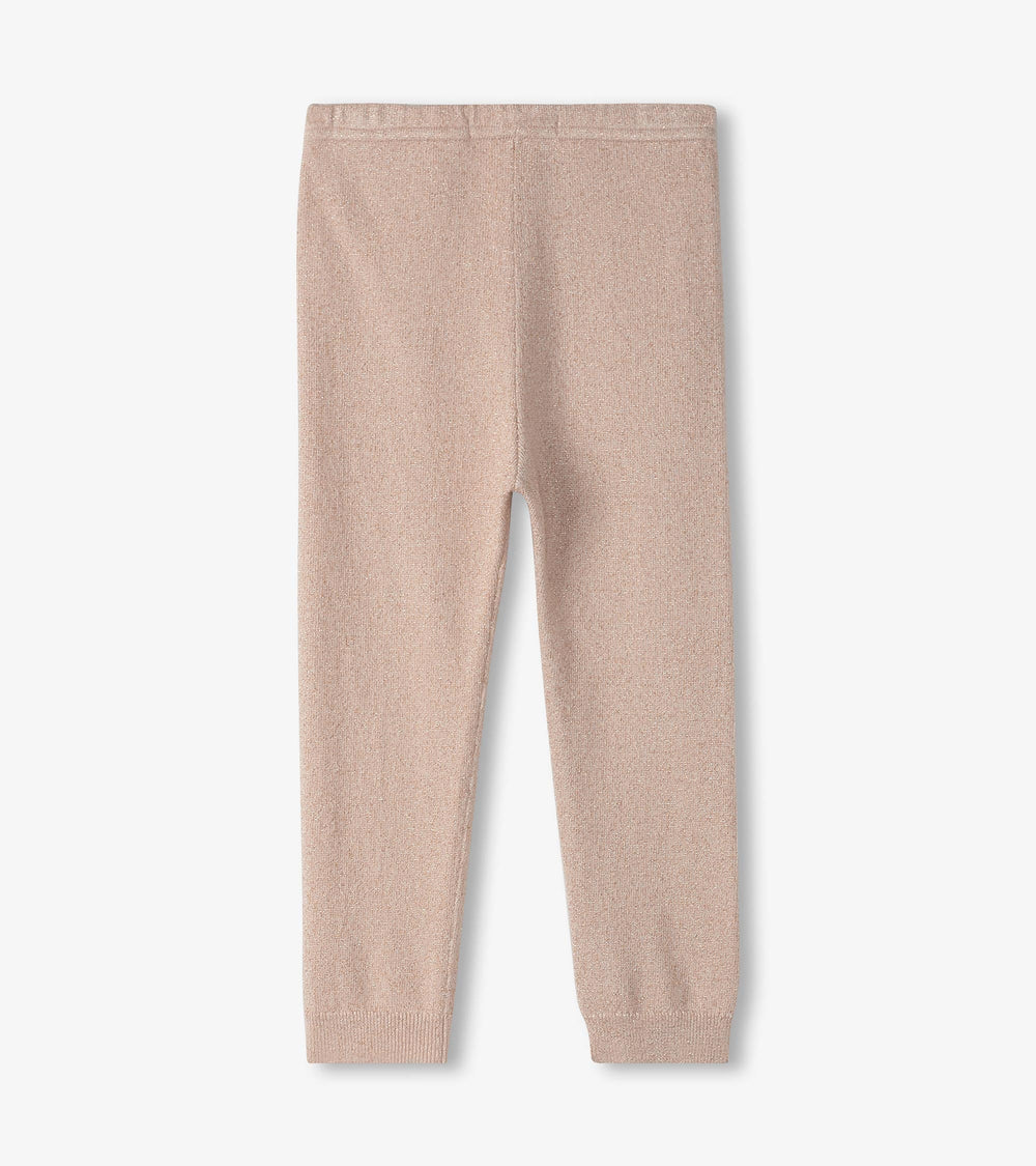 Hatley Baby Girls Gold Glitter Cable Knit Leggings