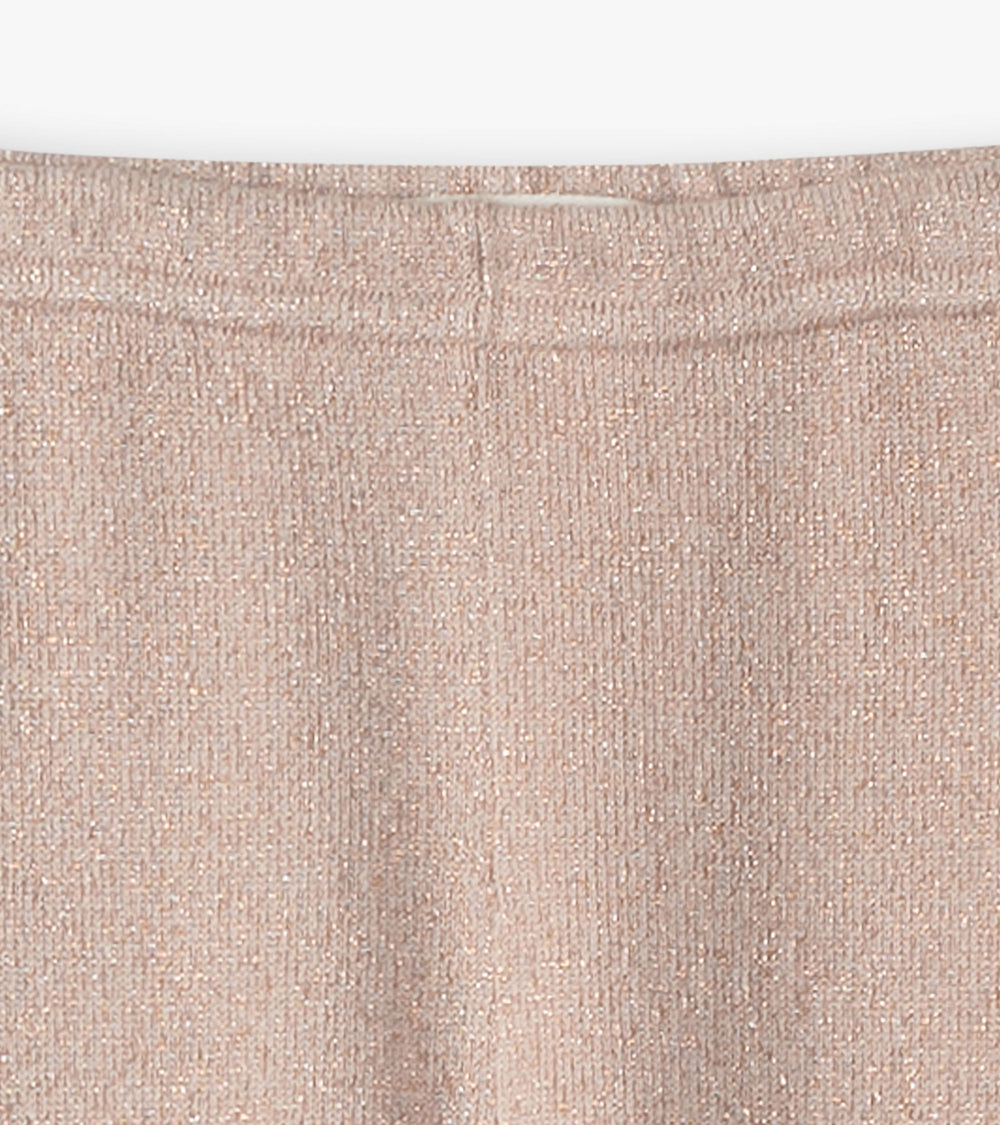 Hatley Baby Girls Gold Glitter Cable Knit Leggings
