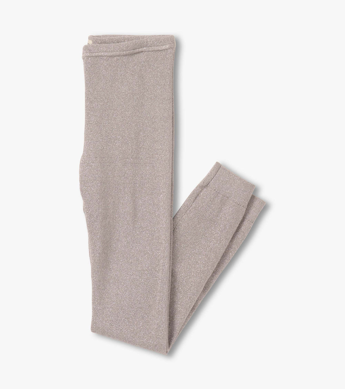 Hatley Girls Silver Shimmer Cable Knit Leggings