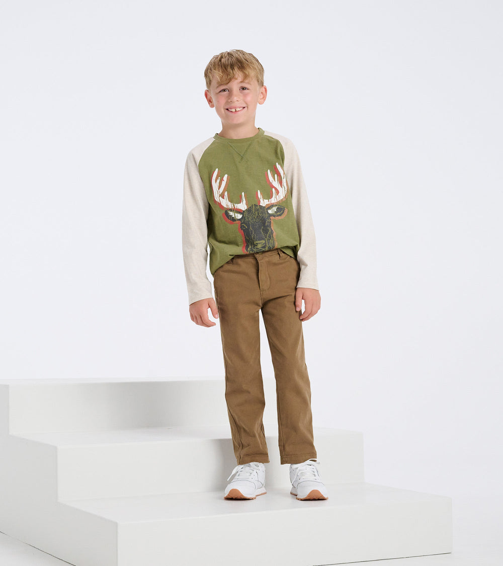 Hatley Boys Khaki Twill Pants