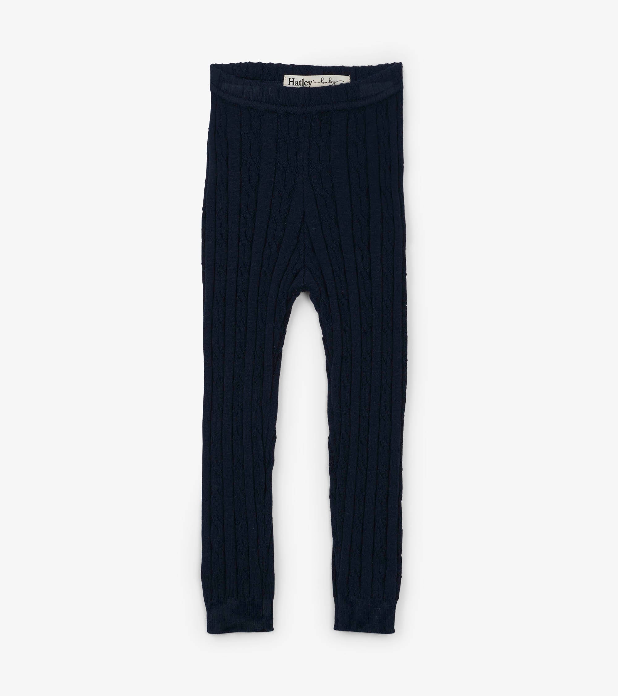 Hatley Baby Navy Cable Knit Leggings