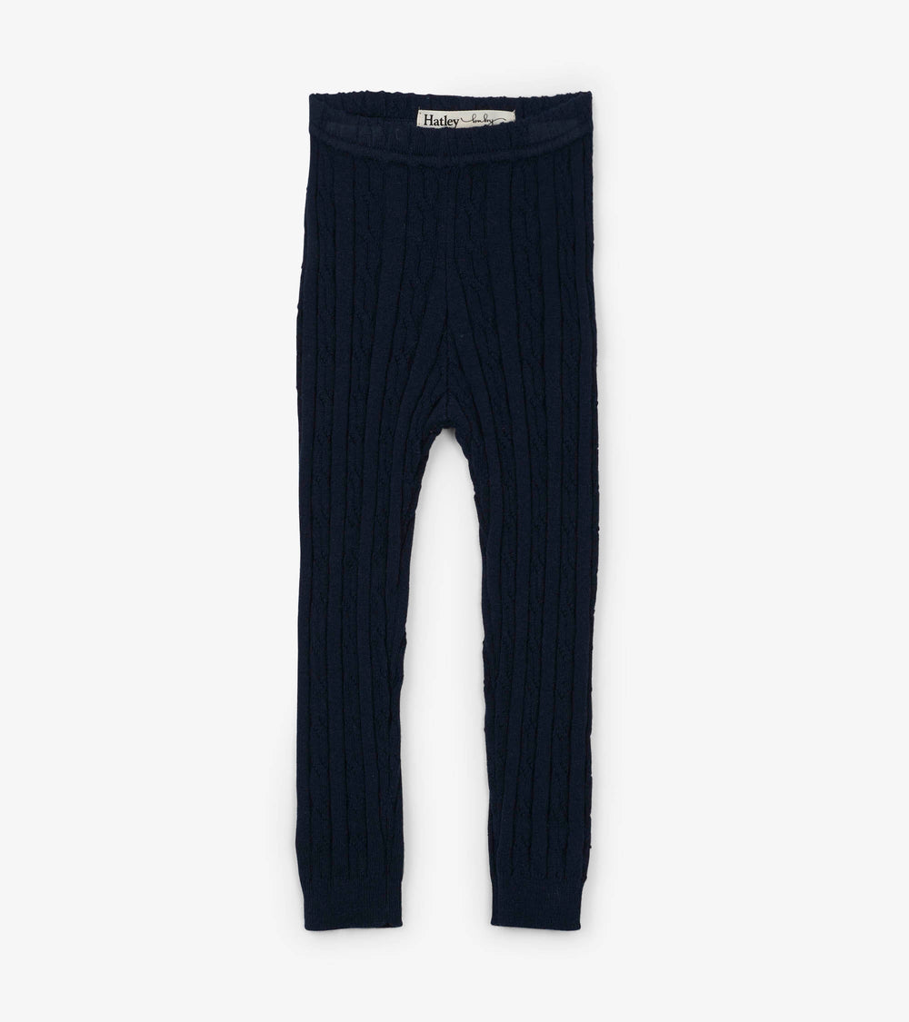 Hatley Baby Navy Cable Knit Leggings