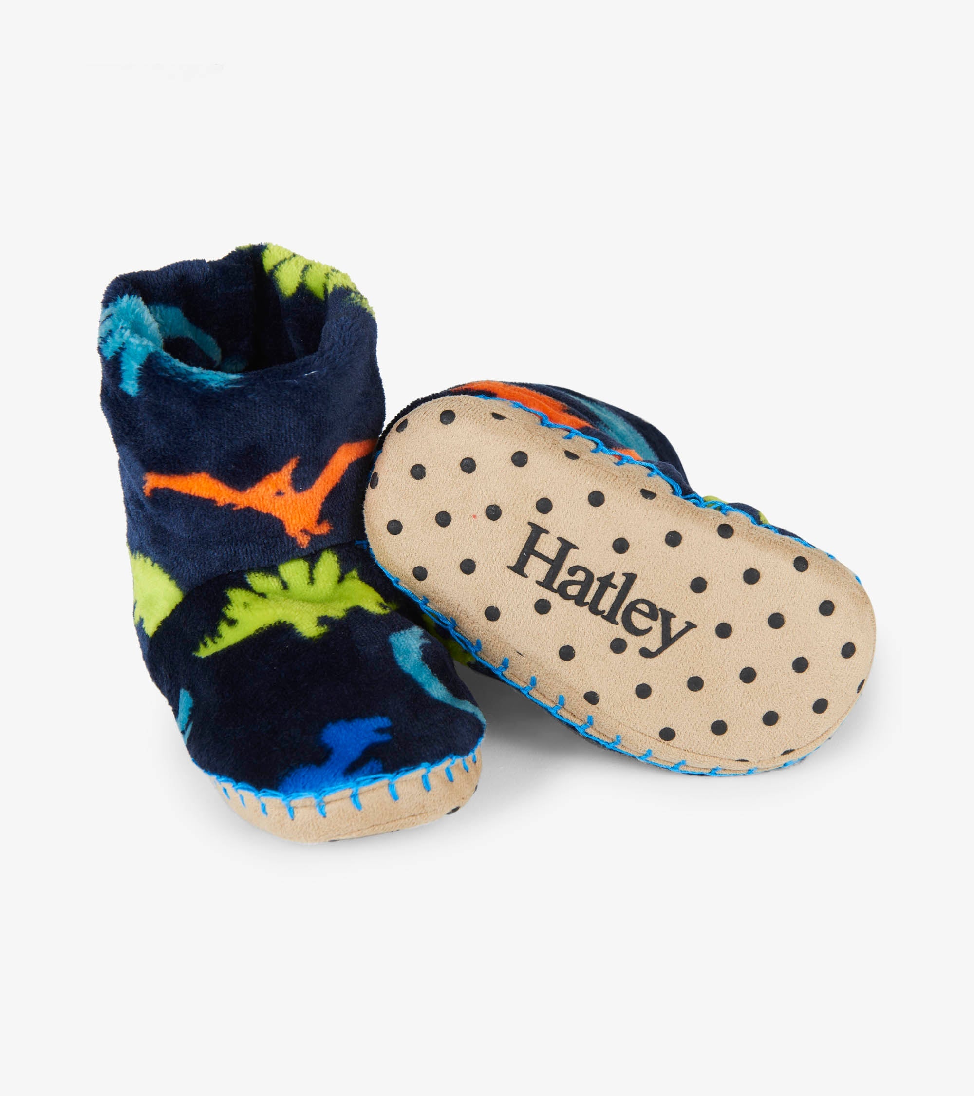 Hatley Boys Dino Herd Fleece Slippers
