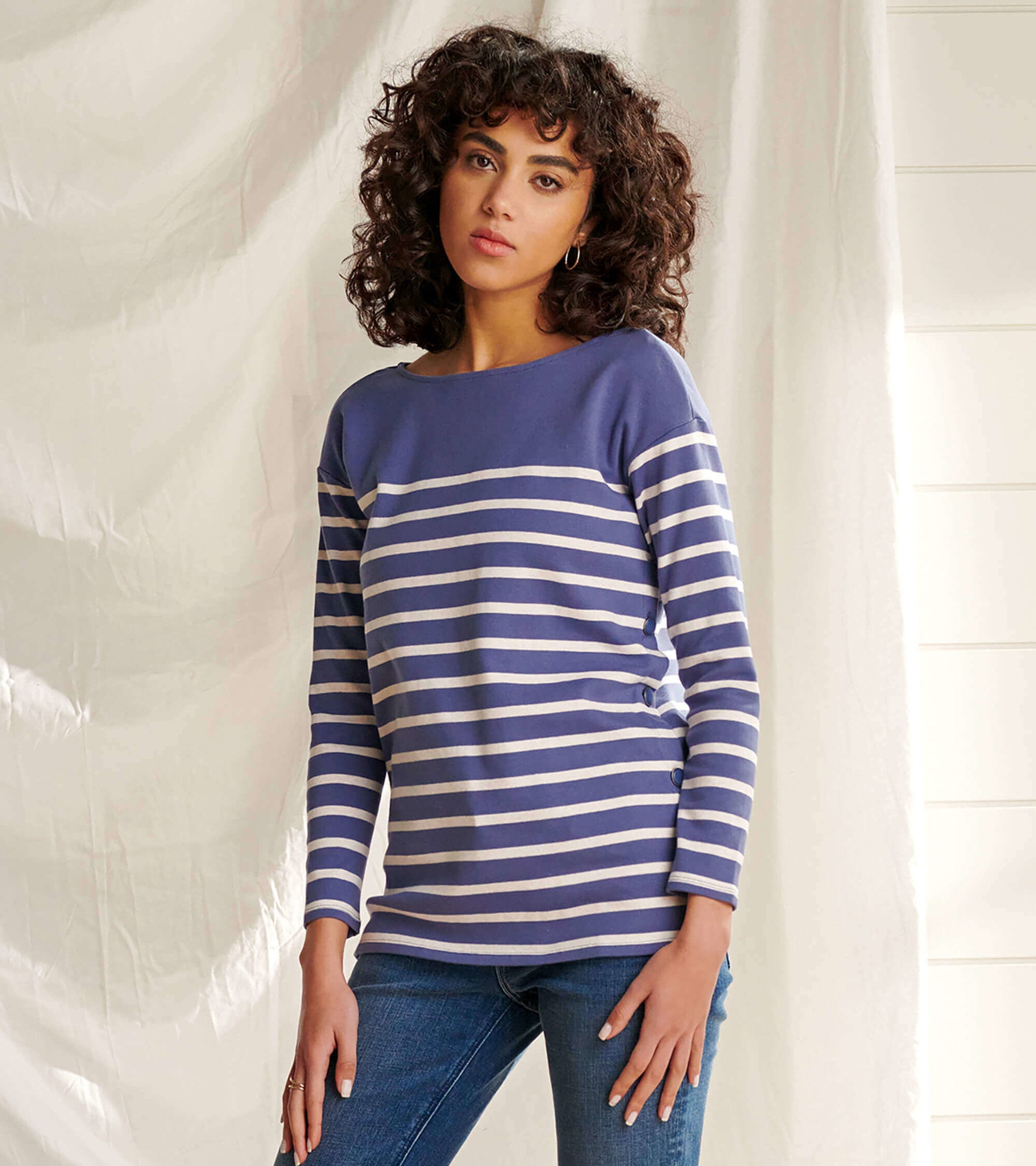 Hatley Ali Breton Top - Indigo Stripes