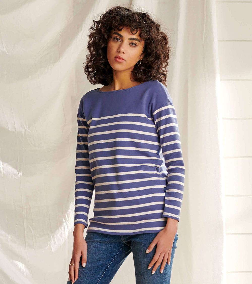 Hatley Ali Breton Top - Indigo Stripes