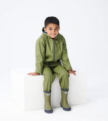 Hatley Kids Forest Green Matte Rain Boots