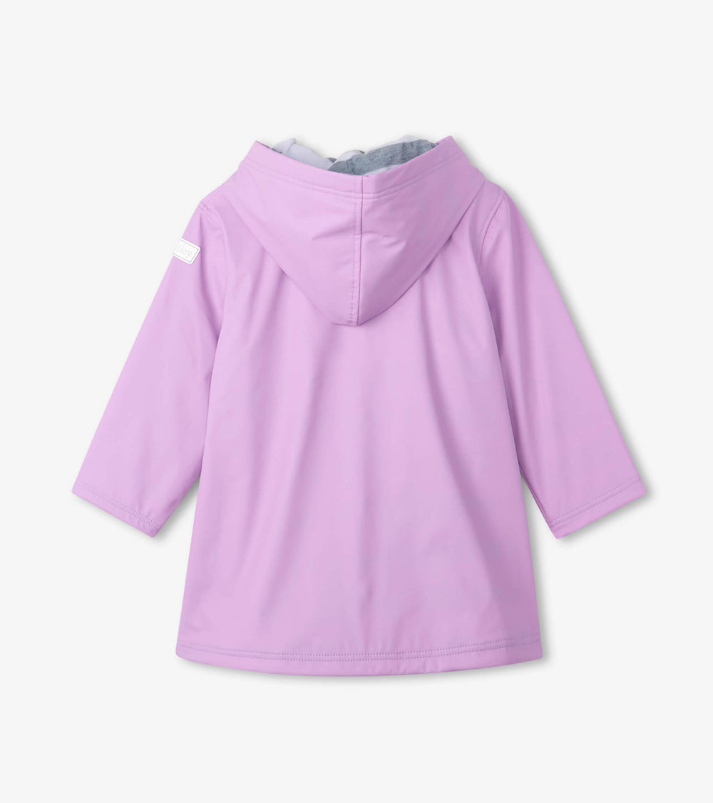 Hatley Girls Lilac Button-Up Rain Jacket