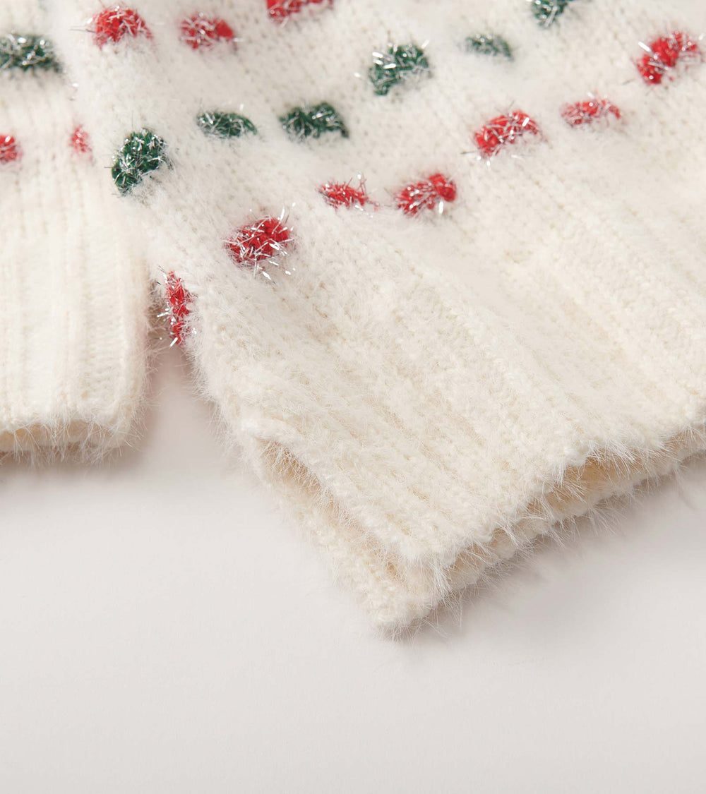 Hatley Girls Holiday Basket Weave Sweater