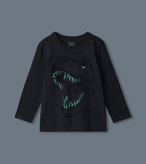 Hatley Boys T-Rex Glow in the Dark Long Sleeve T-Shirt