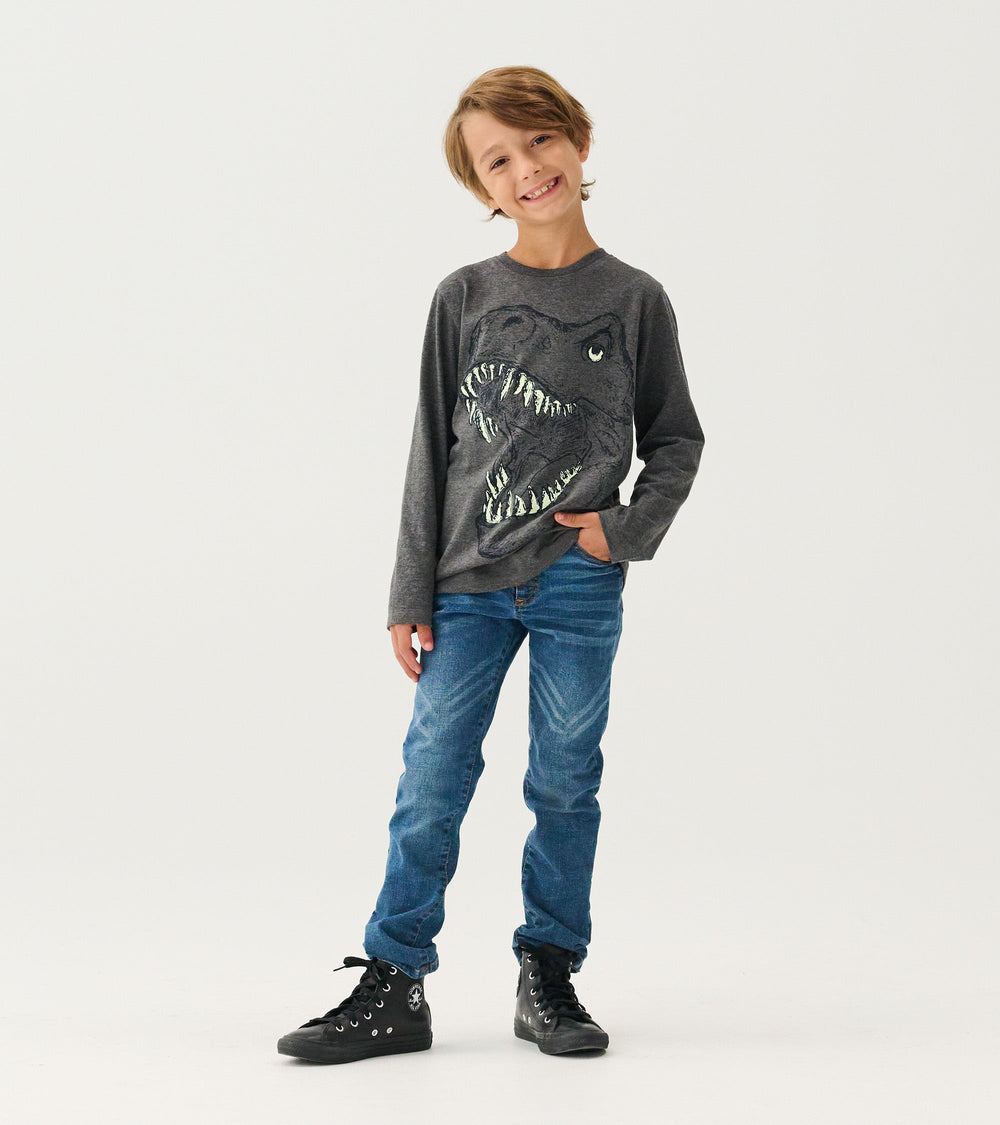 Hatley Boys T-Rex Glow in the Dark Long Sleeve T-Shirt