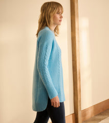 Hatley Cable Knit Tunic - Sky Blue