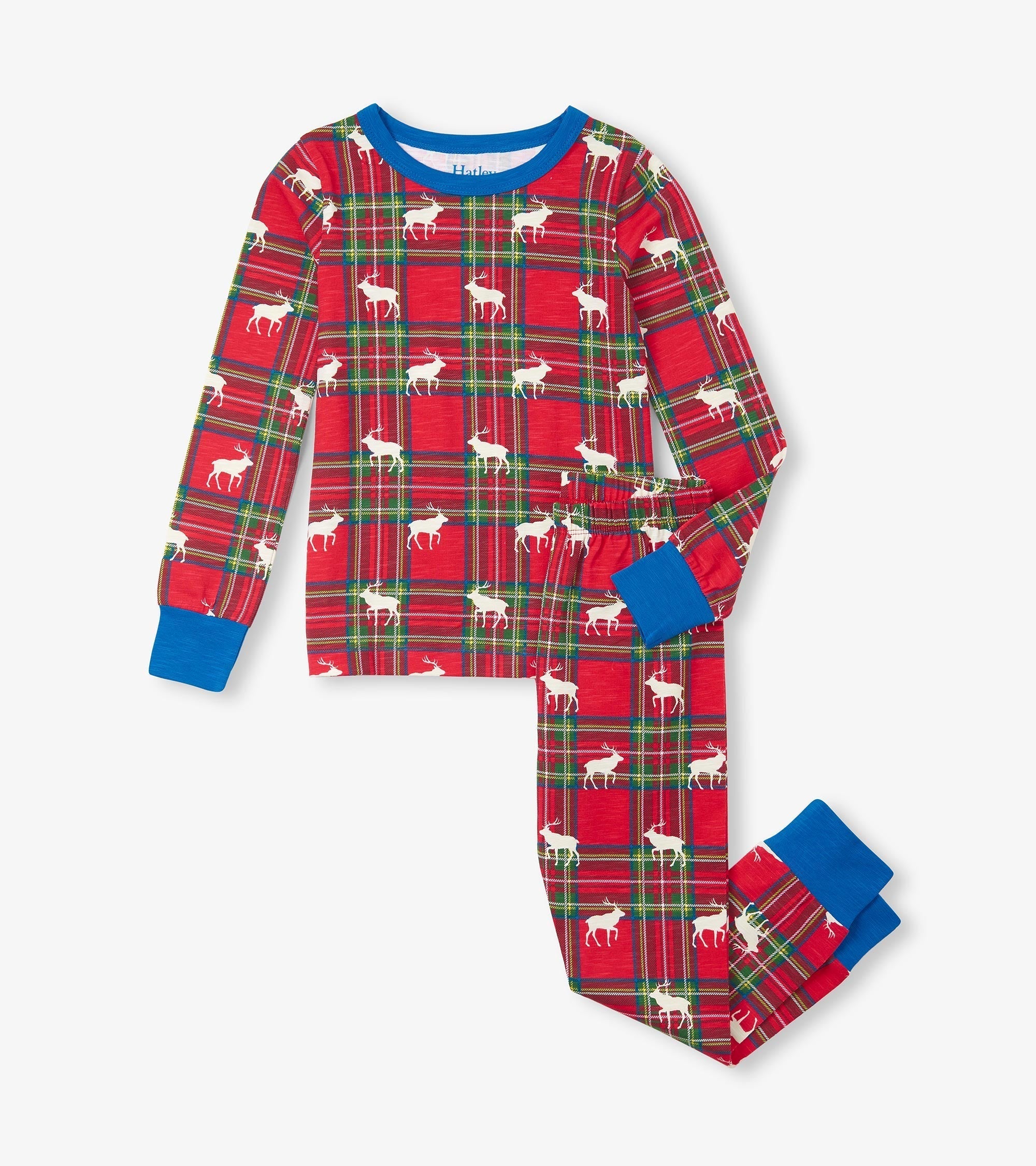 Hatley Boys Elk Plaid Pajama Set
