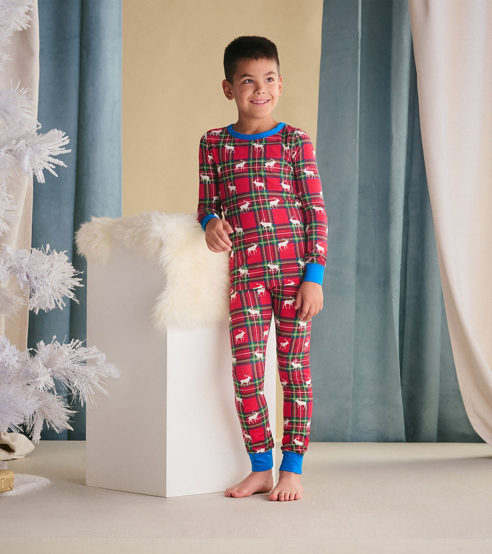 Hatley Boys Elk Plaid Pajama Set