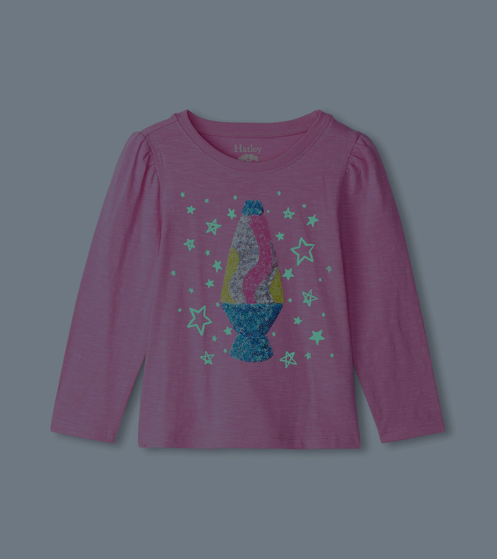 Hatley Girls Lava Lamp Long Sleeve Graphic Tee