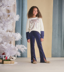 Hatley Girls Sparkle Wave Stretchy Flared Pants