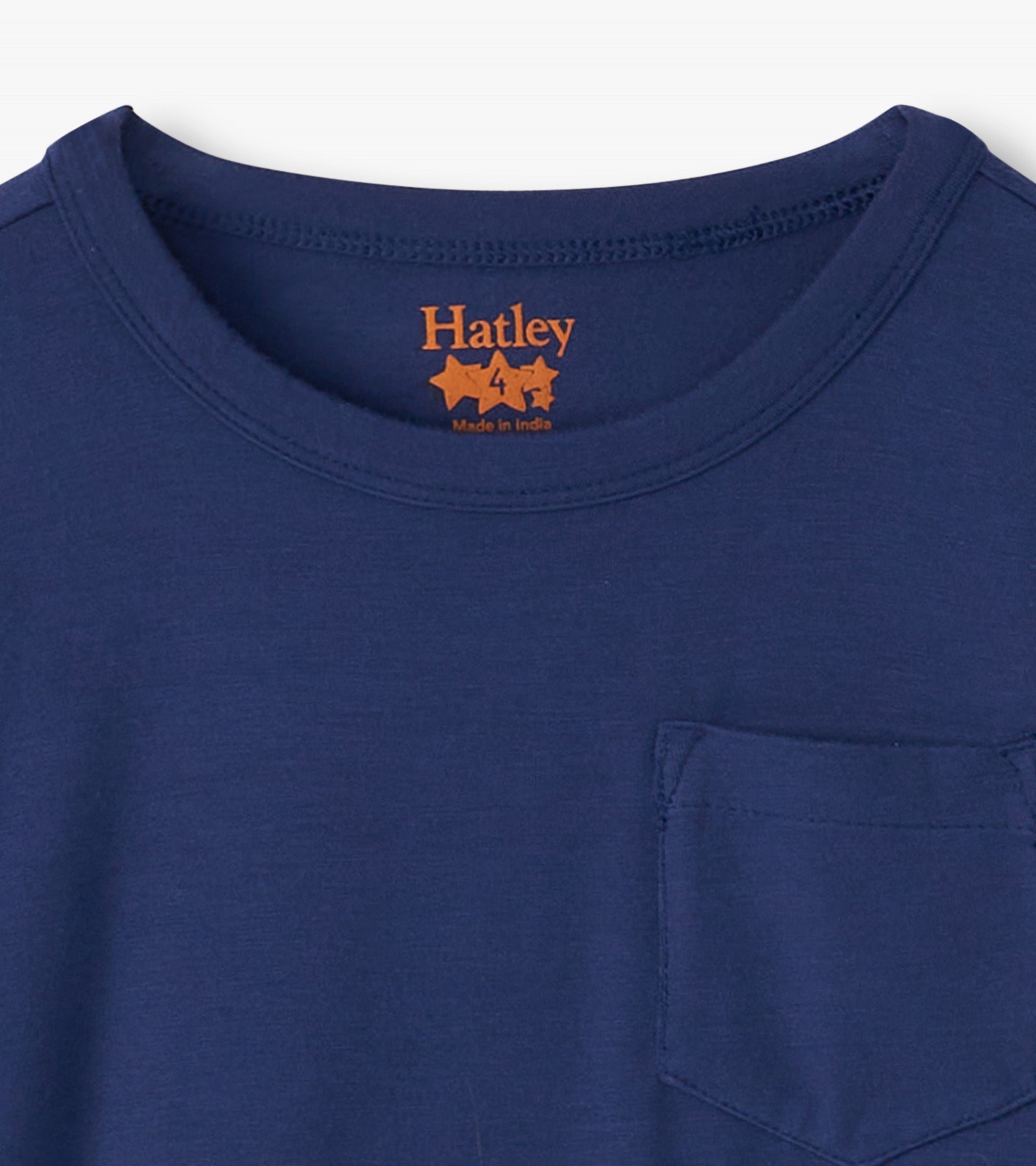 Hatley Boys Patriot Blue Long Sleeve Bamboo T-Shirt
