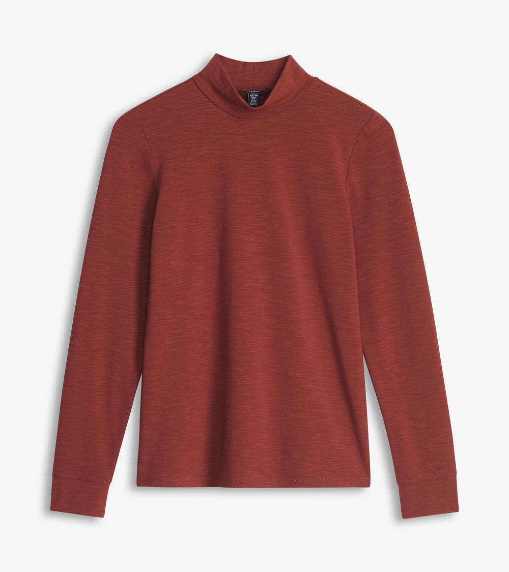 Hatley Mock Neck Top - Russet Brown