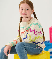 Hatley Girls Rainbow Sweater