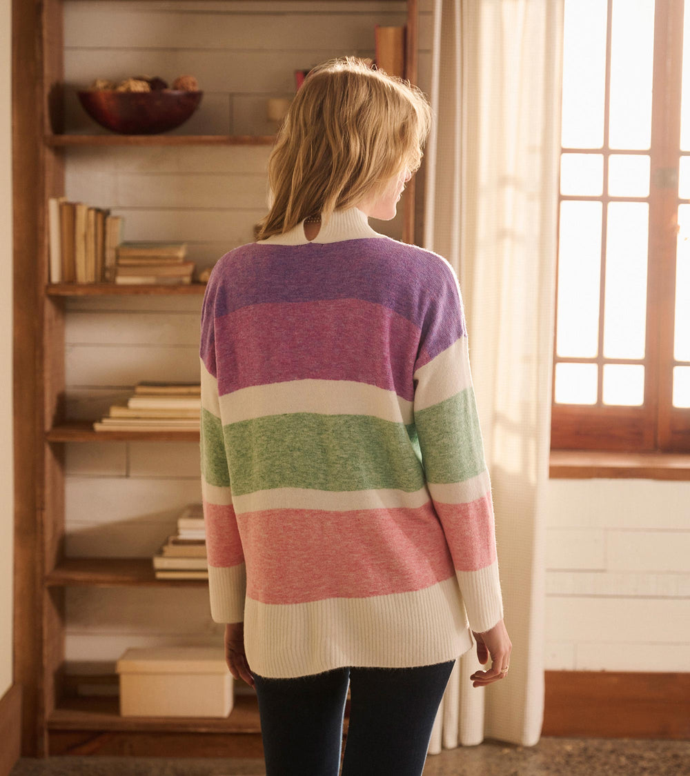 Hatley Mock Neck Tunic - Sunrise Color Block