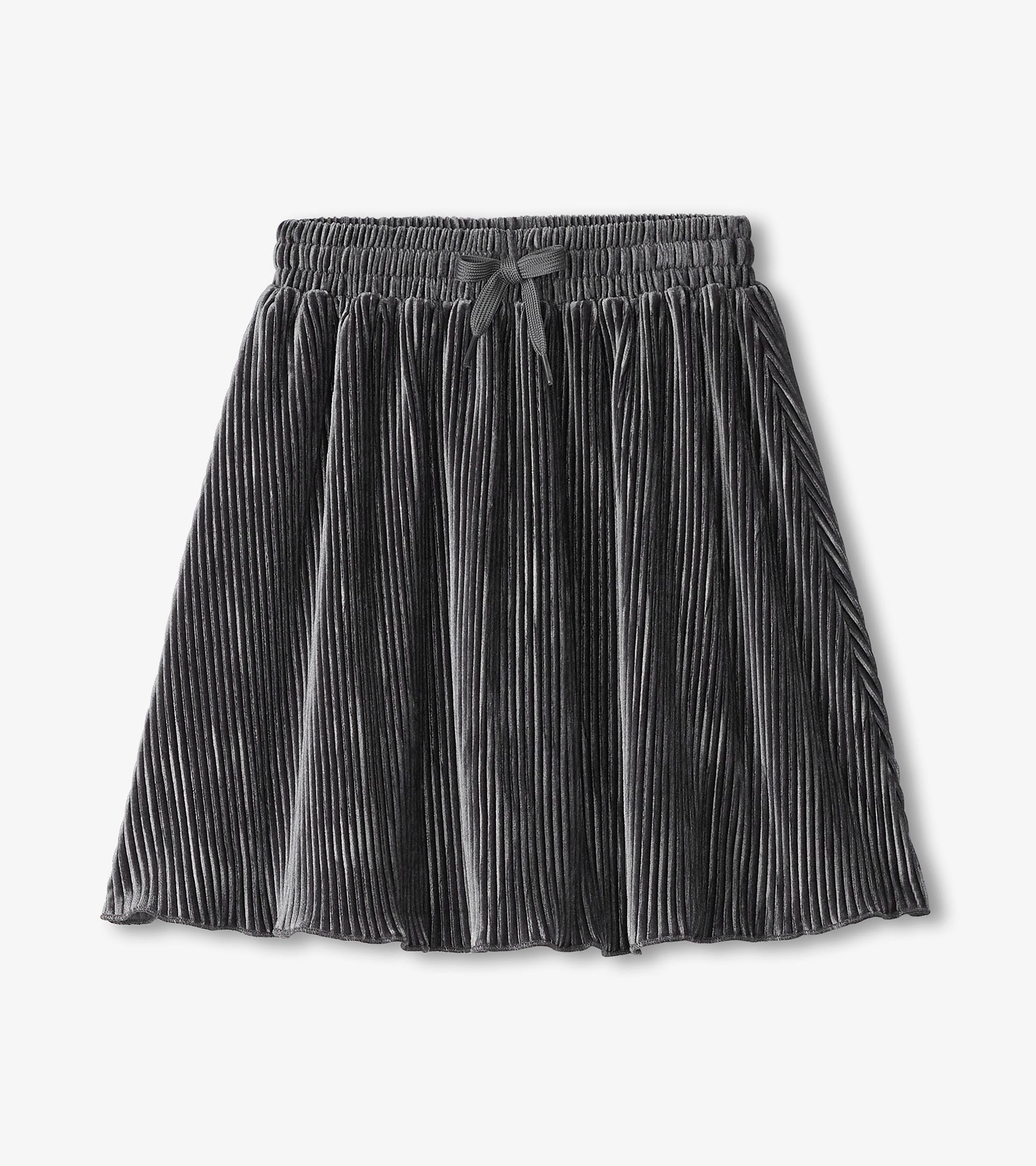 Hatley Girls Silver Shine Pleated Velour Skirt