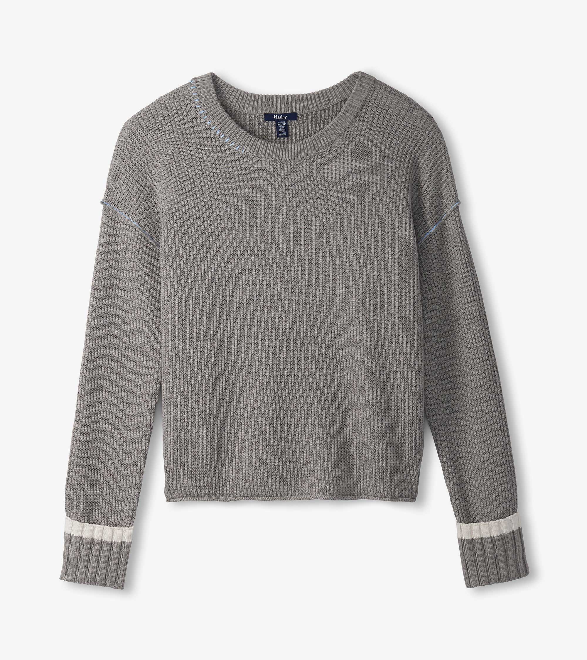 Hatley Waffle Knit Sweater - Grey