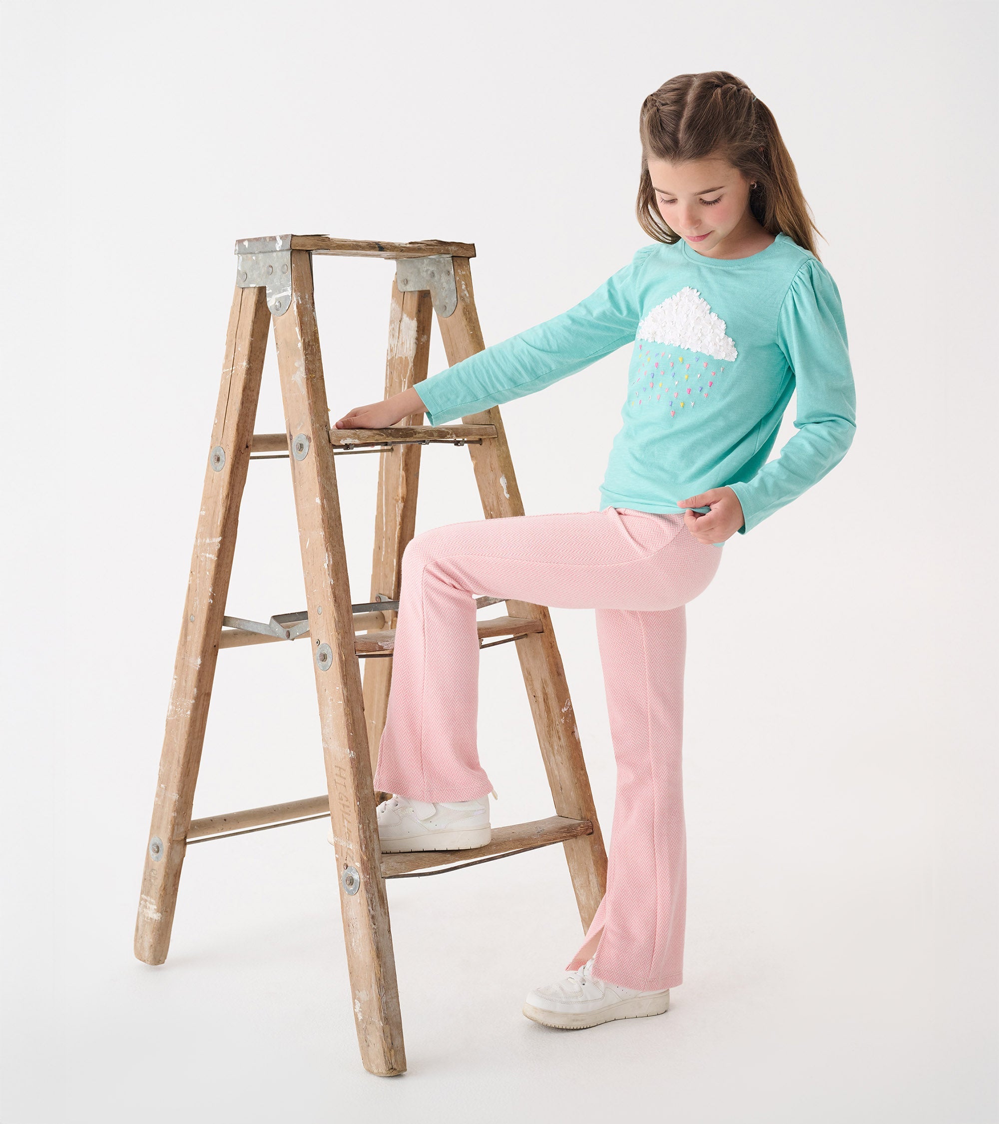 Hatley Girls Fluffy Cloud Puff Sleeve Graphic Tee