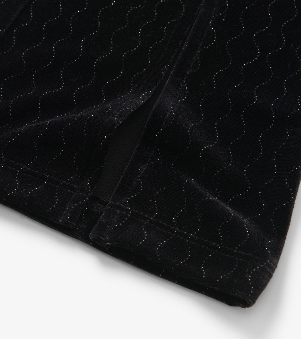 Hatley Girls Black Sparkle Wave Velour Flared Pants