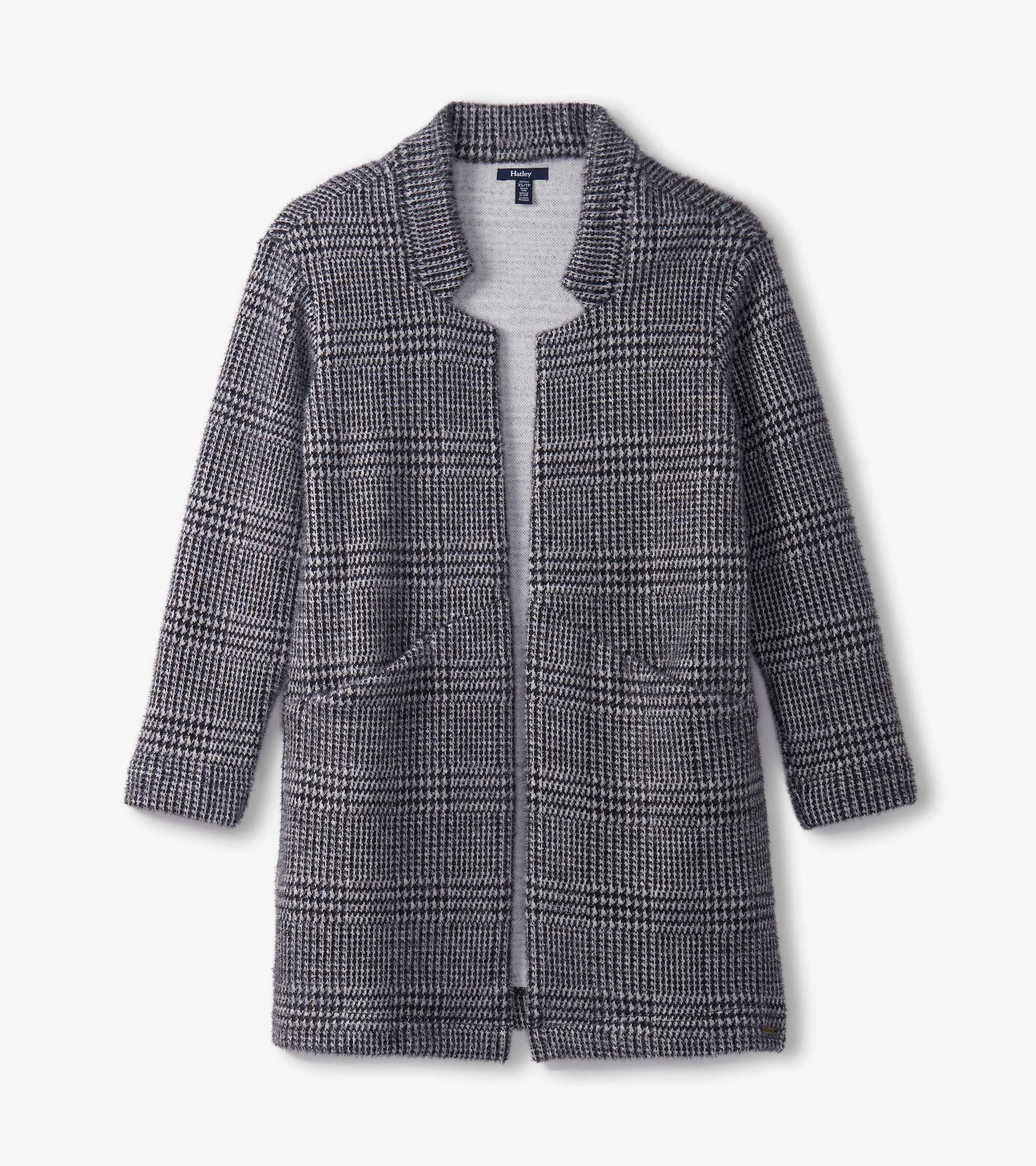 Hatley Cozy Open Blazer - Black Check