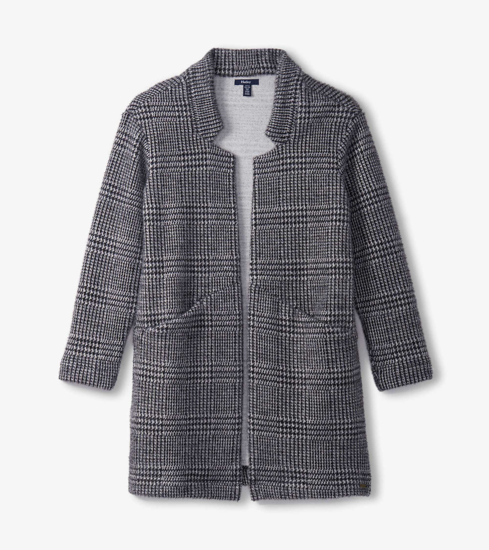 Hatley Cozy Open Blazer - Black Check