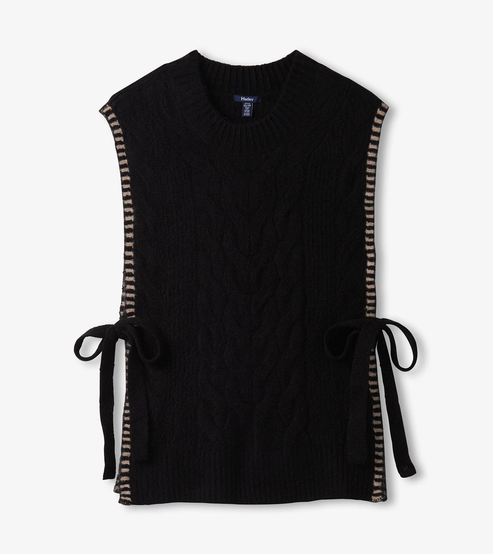 Hatley Side-Tie Sweater Vest - Black