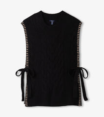 Hatley Side-Tie Sweater Vest - Black