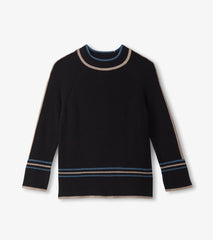 Hatley Raglan Stripes Pullover - Black