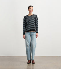 Hatley Olivia Sweater - Black Denim Stripes