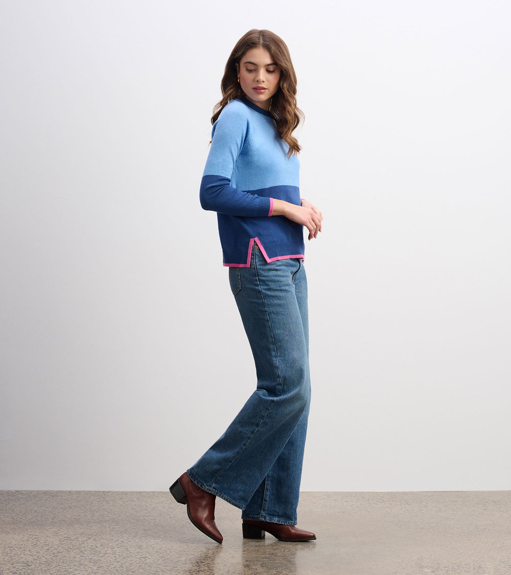 Hatley Olivia Sweater - Blue Color Block