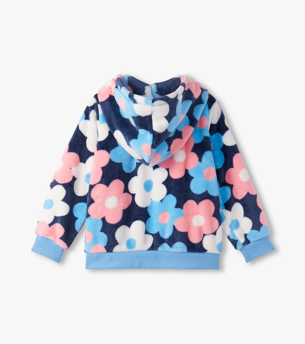Hatley Girls Big Flowers Fleece Zip-Up Hoodie