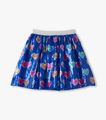 Hatley Girls Bursted Hearts Sequin Skirt