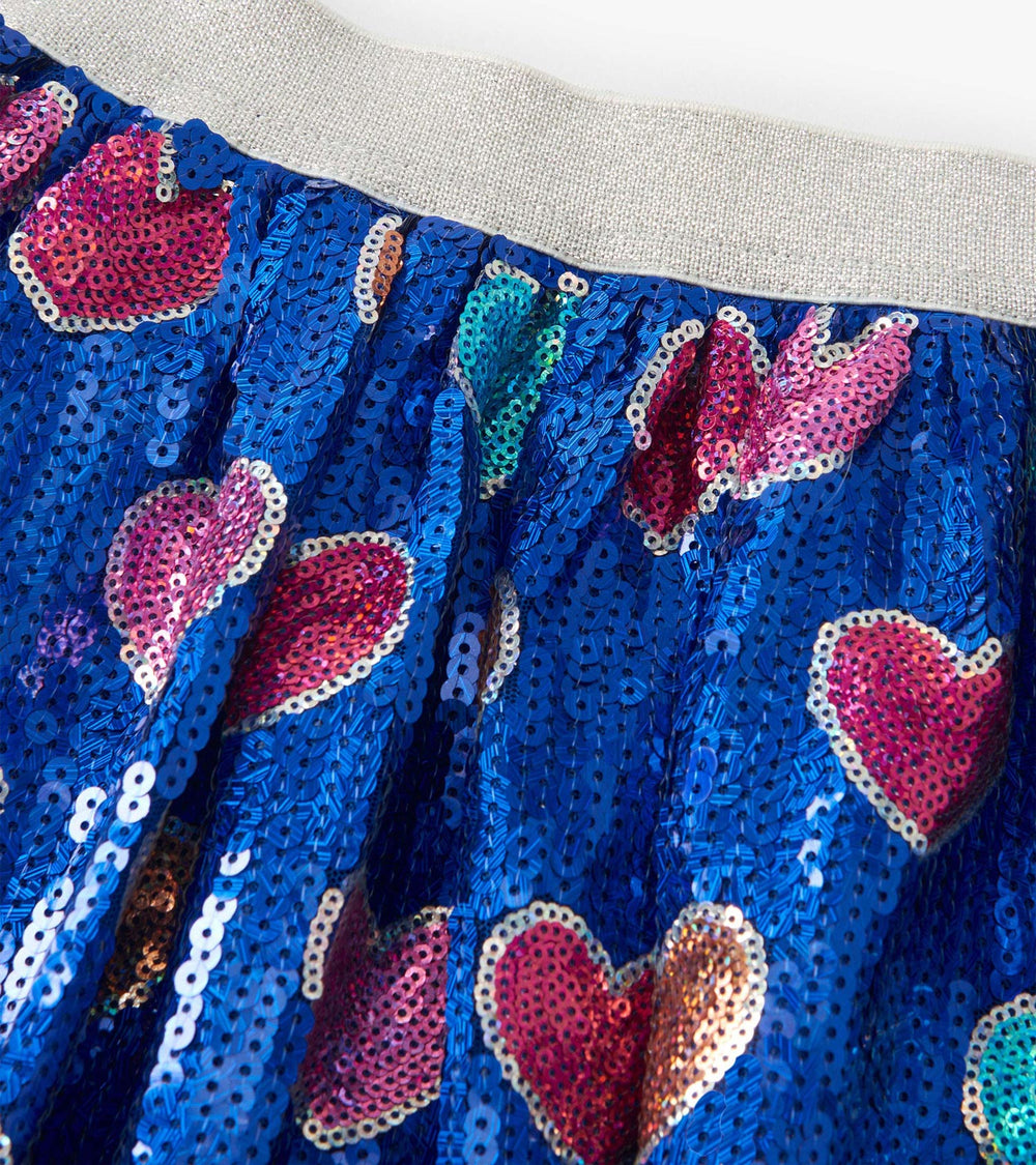 Hatley Girls Bursted Hearts Sequin Skirt