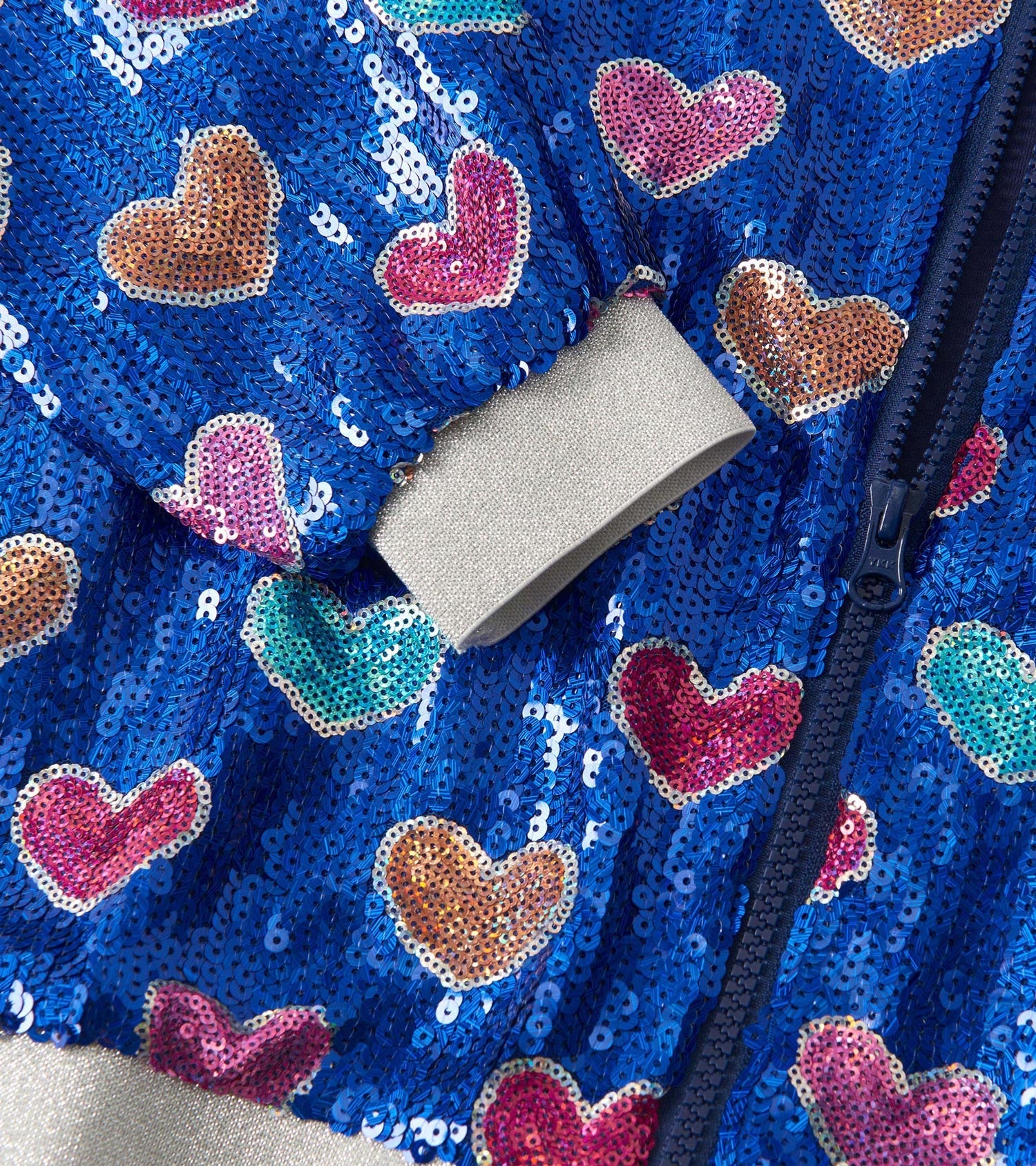 Hatley Girls Bursted Hearts Sequin Bomber Jacket