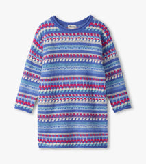 Hatley Girls Blueberry Stripe Sweater Dress